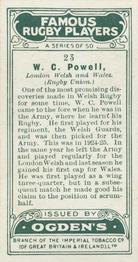 1926 Ogden’s Famous Rugby Players #23 Wick Powell Back